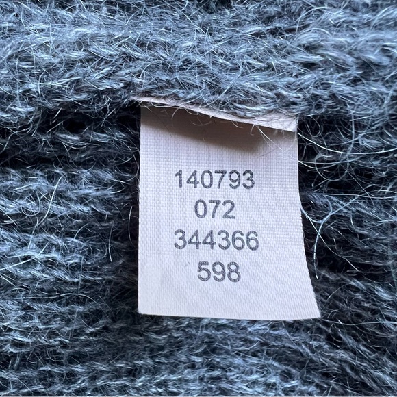 Moda International Italian Sz XS Mohair Blend Cable Knit Long Buttoned Cardigan - Picture 8 of 17